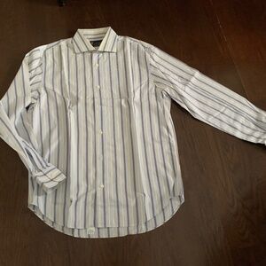 VISCONTI Men's woven striped dress shirt